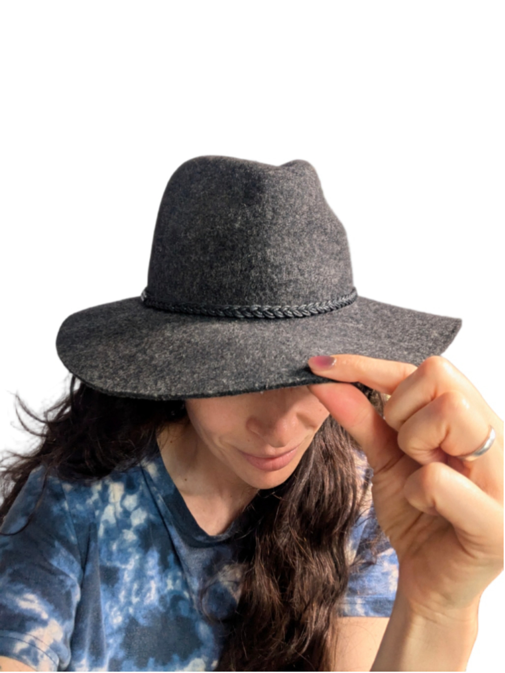 Pistil Designs Soho 100% Wool Wide Brim Fedora Hat - Charcoal Grey (One Size)